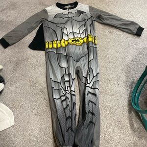 Full Zip Batman Footed Onesie with Cape
